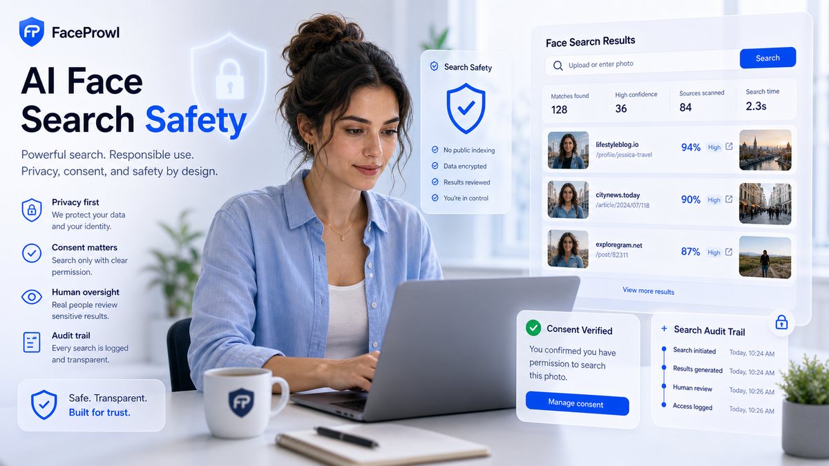 AI Face Search Safety illustration
