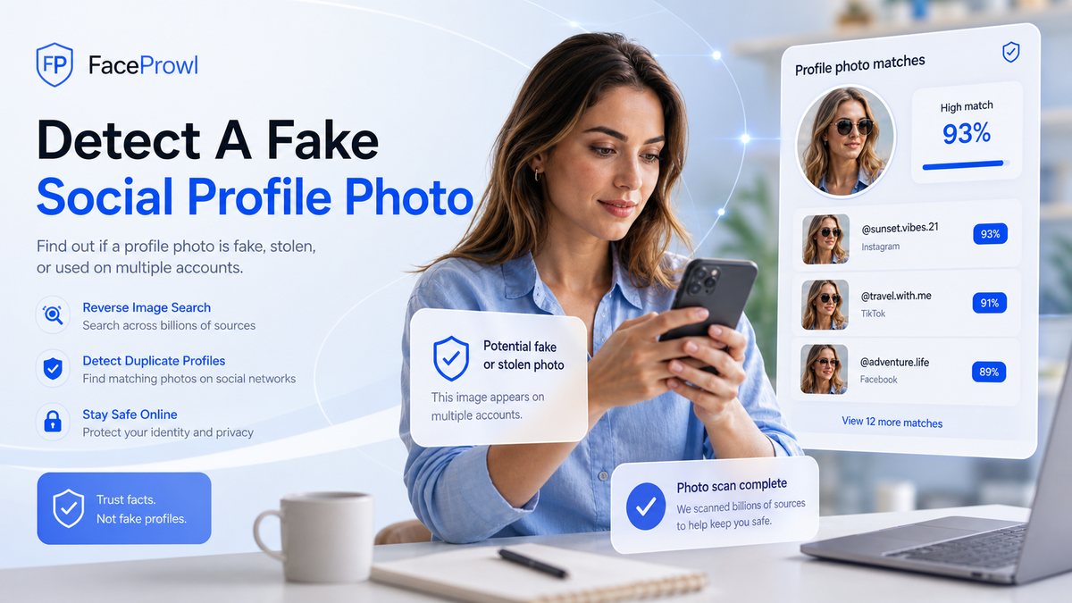 Detect A Fake Social Profile Photo illustration