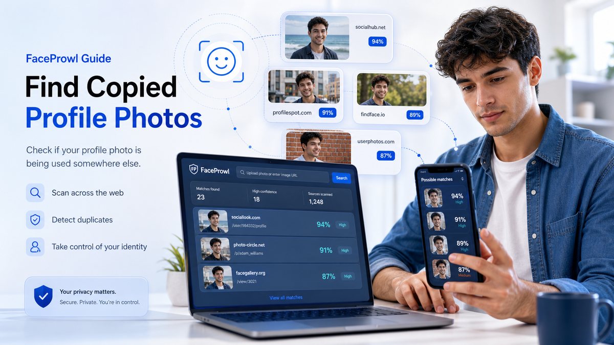 Find Copied Profile Photos illustration